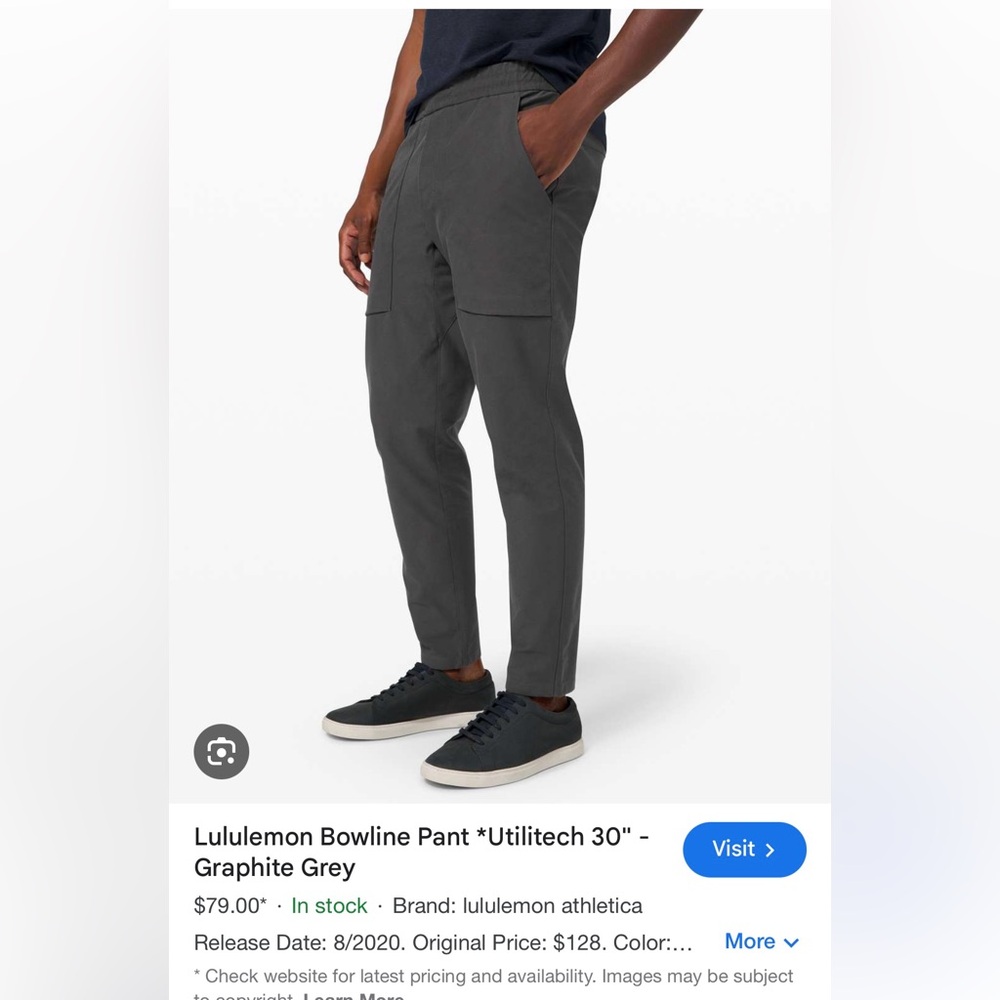 Lulemon mens small bowline utilitech pants